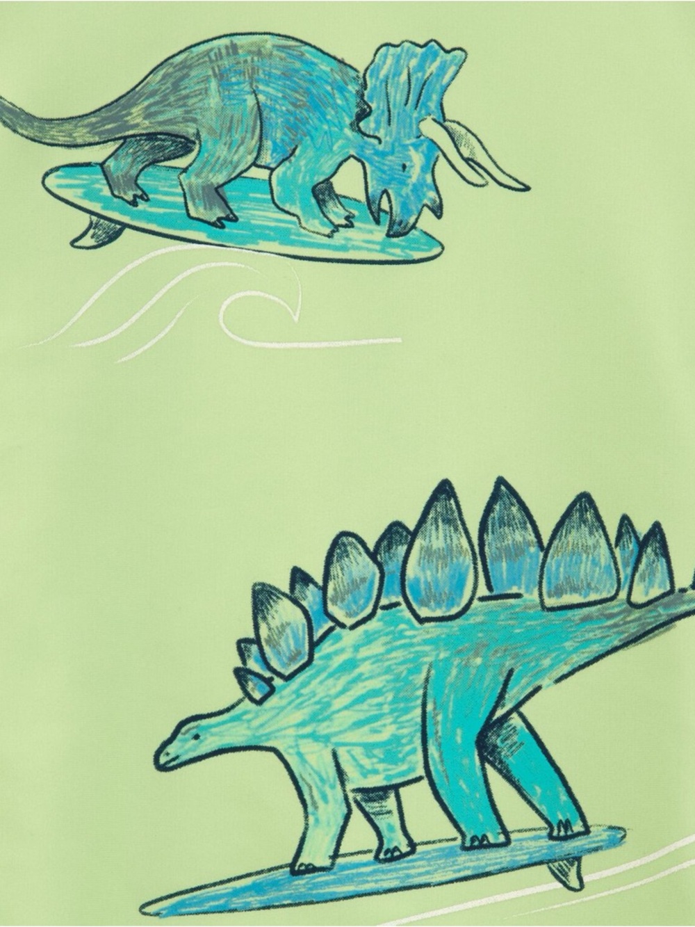 Carter's Light Green Rashguard with Blue Dino Graphics Size 2T - Picture 8 of 9